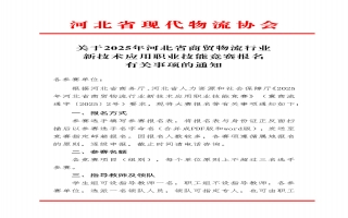 关于2025年河北省商贸物流行业新技术应用职业技能竞赛报名有关事项的通知